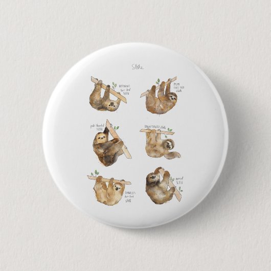 Luiaards Klassiek Ronde Button 5,7 Cm (Voorkant)