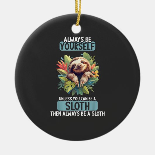 Luiaards Luiaard T-Shirt Keramisch Ornament (Voorkant)