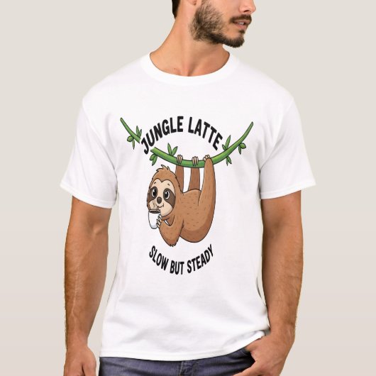 Luiaard's Ochtendkoffie T-shirt (Voorkant)