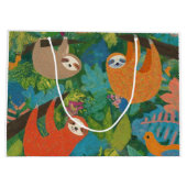 Luiaards rondhangen in bomen groot cadeauzakje (Achterkant)