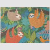 Luiaards rondhangen in bomen tissuepapier (Voorkant)