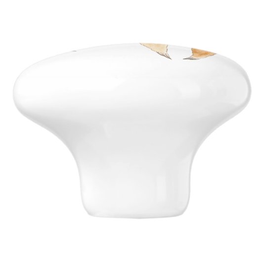 Luiaards schattige grillige waterverf art deurknop keramische knop (Zijkant)