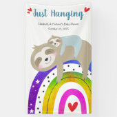 Luiaards Schattige Kleurrijke Boho Rainbow Boy Bab Spandoek (Verticaal)