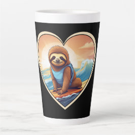 luiaards surfen latte mok