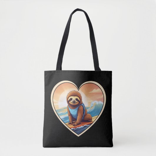 luiaards surfen tote bag (Voorkant)