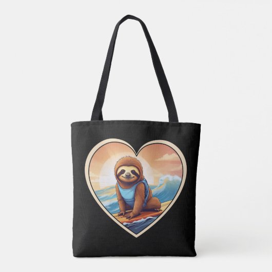 luiaards surfen tote bag (Achterkant)