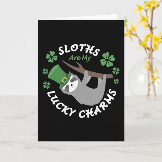 Luiaards Zijn Mijn Geluksbrengers Cadeau Voor Luia Kaart (Gele Bloem)