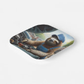 luiaarmonteur papieren bordje (Gebogen)