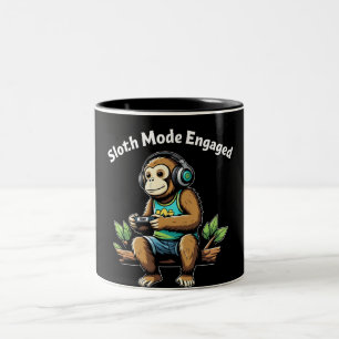 Luiacht Modus Ingeschakeld Lui Grappig Chille Vibe Tweekleurige Koffiemok
