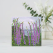  luibloemen door het meer feestdagenkaart (Staand voorkant)