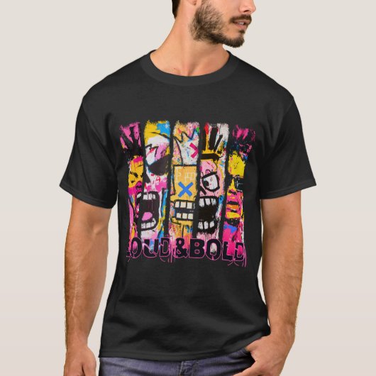 Luid en gedurfd - Graffiti Street Art Design T-shirt (Voorkant)