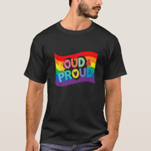 Luid- en loudedagsrechten proud Pride-regenboog T-shirt