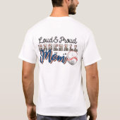 Luid en Proud Baseball Mam, Player's Photo T-shirt (Achterkant)
