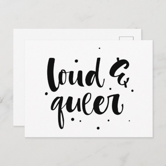 Luid en queer briefkaart (Voorkant / Achterkant)