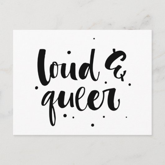 Luid en queer briefkaart (Voorkant)