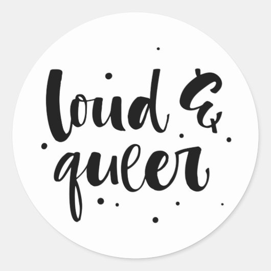 Luid en queer ronde sticker (Voorkant)