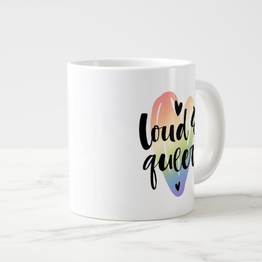 Luid en queer | Waterverf Hart Grote Koffiekop (Voorkant rechts)