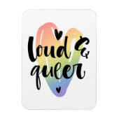 Luid en queer | Waterverf hart Magneet (Verticaal)