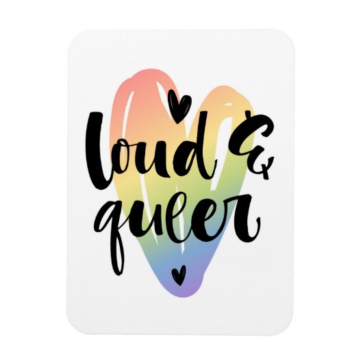 Luid en queer | Waterverf hart Magneet (Verticaal)