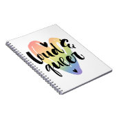 Luid en queer | Waterverf hart Notitieboek (Rechterzijde)