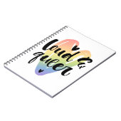 Luid en queer | Waterverf hart Notitieboek (Linkerzijde)