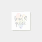 Luid en queer | Waterverf Hart Post-it® Notes (Voorkant)
