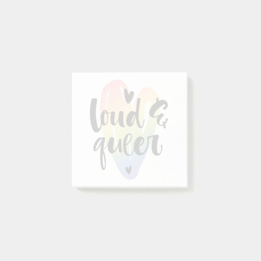 Luid en queer | Waterverf Hart Post-it® Notes (Voorkant)