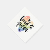Luid en queer | Waterverf hart Servet (Hoek)