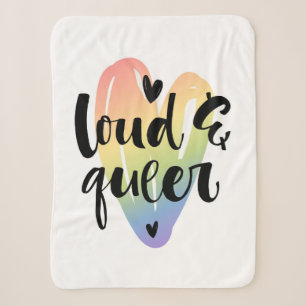 Luid en queer Waterverf hart Sherpa Deken