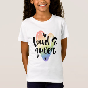 Luid en queer Waterverf Hart T-shirt