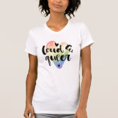 Luid en queer | Waterverf Hart T-shirt (Voorkant)