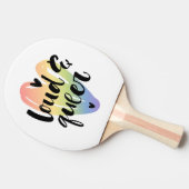 Luid en queer | Waterverf Hart Tafeltennisbatje (Zijkant)