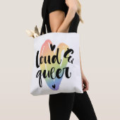 Luid en queer | Waterverf Hart Tote Bag (Dichtbij)