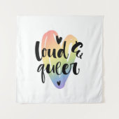 Luid en queer | Waterverf Hart Wandkleed (Voorkant)
