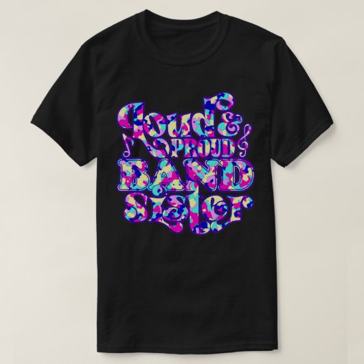 Luid en roze marchingband zuster Bright Camofla T-shirt (Design voorkant)