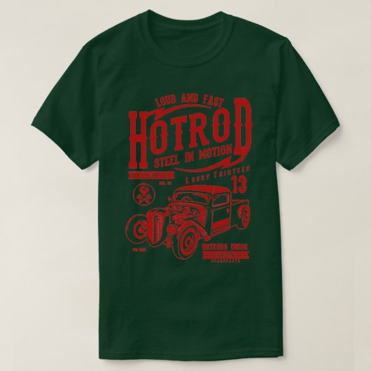Luid en snel Hotrod T-shirt (Design voorkant)