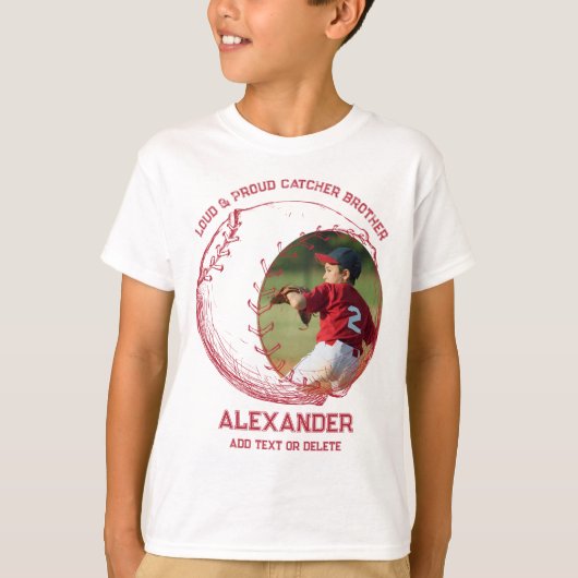 Luid en Trots Honkbal Broer Team T-shirt (Voorkant)
