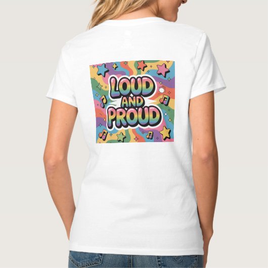Luid en Trots – Kleurrijke Psychedelische LGBTQ+ B T-shirt (Achterkant)