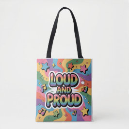 Luid en Trots – Kleurrijke Psychedelische LGBTQ+ B Tote Bag
