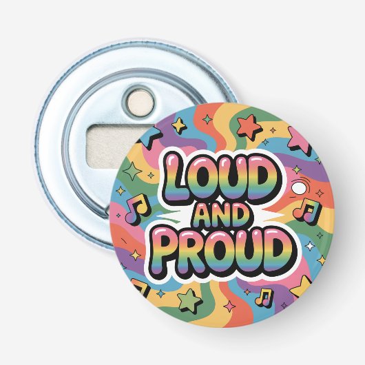 LUID EN TROTS | LGBTQ+ Pride-bondgenoot Button Flesopener (Voorkant)