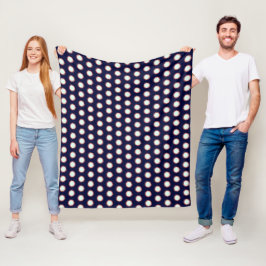 Luid Flash Blauw Met Oranje Omlijning Vet Patroon Fleece Deken