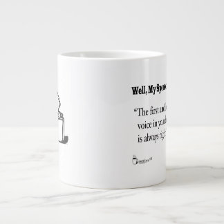 luid grote koffiekop