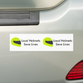 Luid Helmen bespaart levens X 2 Bumpersticker (Op auto)