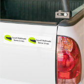 Luid Helmen bespaart levens X 2 Bumpersticker (Op Truck)