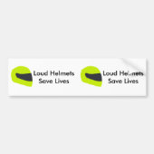 Luid Helmen bespaart levens X 2 Bumpersticker (Voorkant)