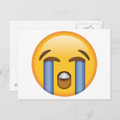 Luid huilend gezicht - Emoji Briefkaart (Voorkant / Achterkant)