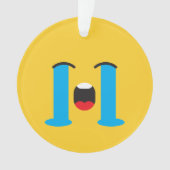 Luid huilende emoji droevig gezicht ornament (voorkant)