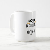 LUID IN STILTE - Minimalistische typografie T-shir Koffiemok (Voorkant links)