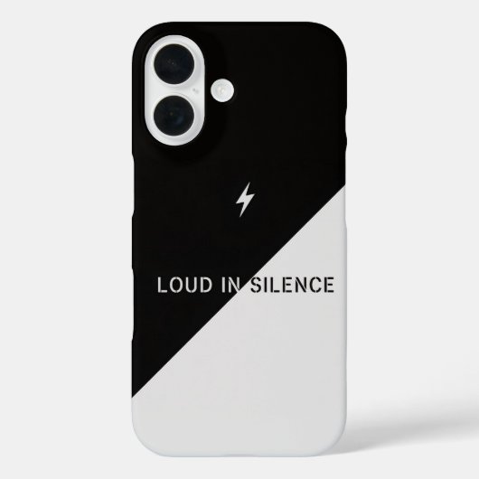 Luid in stilte – Zwart & Wit Krachtige Uitspraak P Case-Mate iPhone Case (Achterkant)