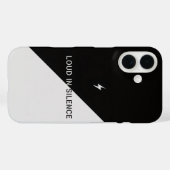 Luid in stilte – Zwart & Wit Krachtige Uitspraak P Case-Mate iPhone Case (Achterkant (horizontaal))